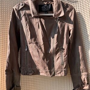 Blanc Noir Women's Vegan Leather Jacket in Brown